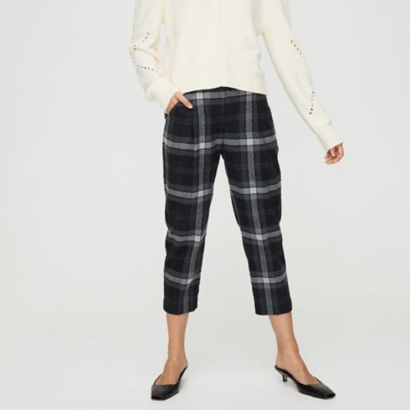 Wilfred Pants - Aritzia Wilfred Chambery Check Plaid Wool Pant